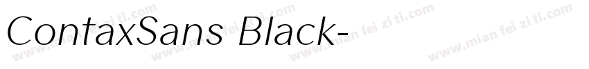 ContaxSans Black字体转换